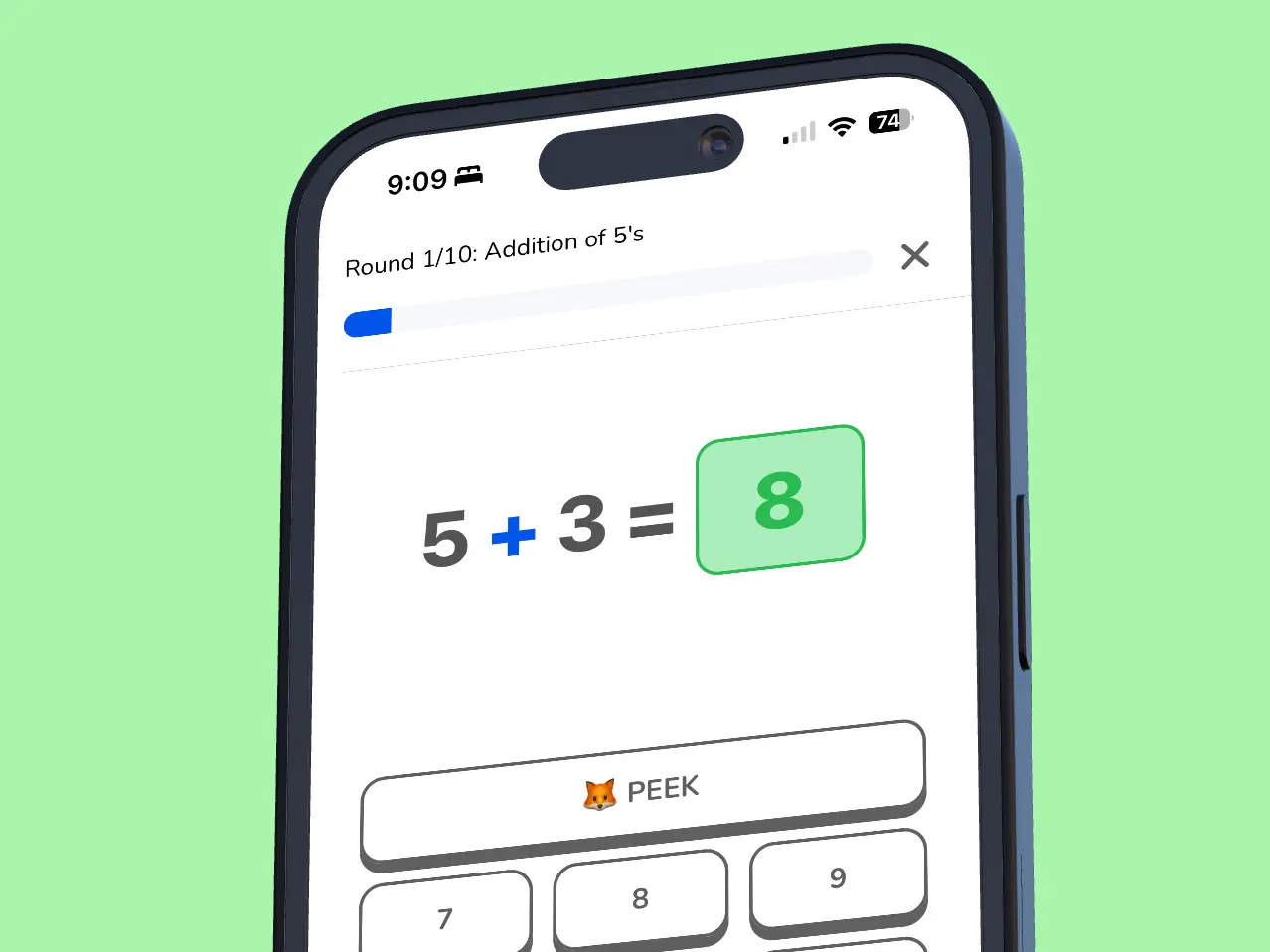 Peek Button Example